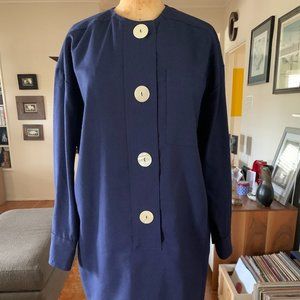Vintage 1980's Navy Blue Eneste Dress